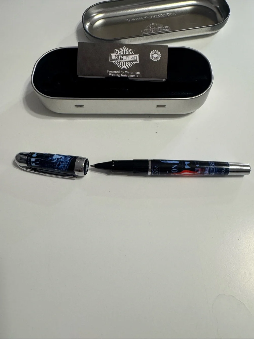 Harley-Davidson Flag Graphic Rollerball Pen - Black, Red & Blue